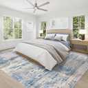 XLUEZ 8x10 Area Rugs for Living Room, Washable Modern Abstract Large Area Rug Neutral Soft Non Slip Kids Rug Stain Resistant Indoor Carpet for Bedroom Nursery Dining Room Playroom(BlueBeige)