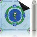 Mahjong Mat, 32.2x32.2 Inch Non-Slip and Noise Reduction Mah Jong Table Mat,Gaming Mat with Carrying Bag for Mahjong, Poker, Board Games, Dominoes (Green Chick)