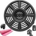 Air Fryer Replacement Parts Crisper Plate for Ninja Air Fryers Foodi, 8.2 inch 4QT Premium Round air Fryer Tray Grill Pan Plate Accessories with Rubber Feet for Ninja, Dishwasher Safe