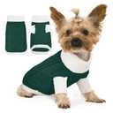 Lorehelina Dog Sweater for Small Dogs Argyle Cable Knit Turtleneck Pullover Winter Clothes for Boys Girls Stretch Chihuahua Yorkie Puppy Christmas Doggie Pet (XS, Green)