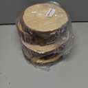 Ilauke Wood Slices with Bark, 10 Pcs 3.5''-4'' Unfinished Natural Wood Rounds Craft kit, Wood Circles for Arts Paint DIY Coasters Ornaments Christmas Crafts Rustic Wedding Decorations