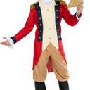 Morph George Washington Costume Adult With Wig, Founding Father Costume, Colonial Costumes Men, Halloween Costumes For Men (Medium)
