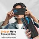 for Samsung Galaxy S24 Plus Case with Card Holder, Galaxy S24 Plus Case with Kickstand, Military Grade Drop Shockproof Hidden Card Slot Wallet Phone Case for Galaxy S24 Plus (Blue)