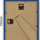 Vittanly 8x10 Picture Frames Set of 4, Display Pictures 5x7 with Mat or 8x10 without Mat, Gallery Wall Frame Set for Wall or Tabletop, Engineered Wood with Shatter Resistant Plexiglass, Royal Blue