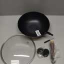 Souped Up Recipes 10 Inch Carbon Steel Wok For Electric, Induction and Gas Stoves (Lid and User Guide Video Included)