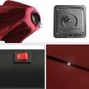 Blissun 7.5 ft Solar Umbrella, 18 LED Lighted Patio Umbrella, Table Market Umbrella, Burgundy