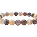 Botswana Agate Bracelet for Women Men's Gifts - Protection Healing Crystal Bracelet - 8mm Gemstone Beaded Stretchable Bracelet Pulseras Para Hombres Mujer Stocking Stuffers