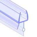 B009 Shower Door Bottom Seal Sweep Stop Shower Leaking, 2-Pack Frameless Glass Seal Strip for 3/8″ Glass, Length 47″, 3 Section Segmented Installation(15.7inch*3) Minor Defect