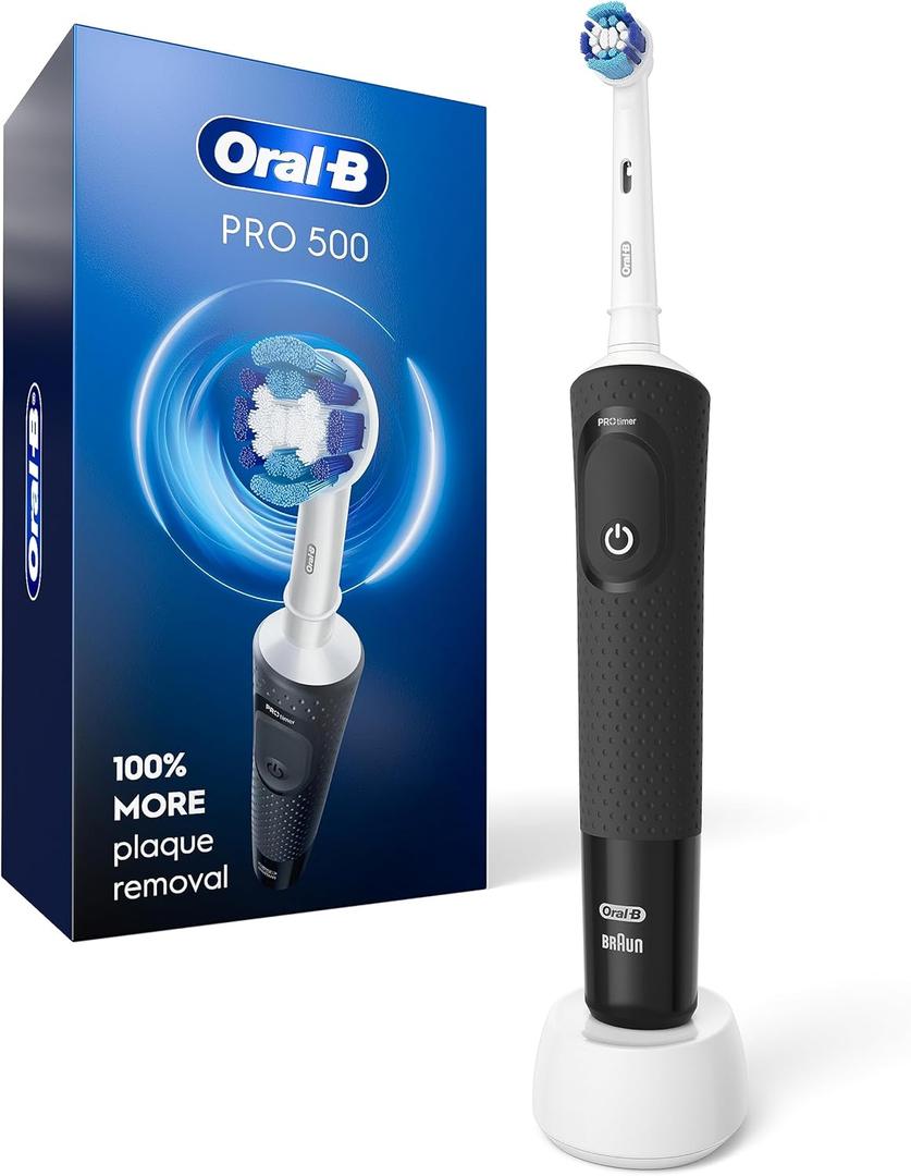 Oral-B Pro 500 Electric Toothbrush with (1) Brush Head, Rechargeable, Black