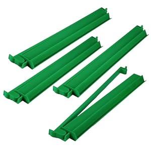LaRandom 4 Pcs 18.7 Inch Green Acrylic Mahjong Tile Racks with Pushers for Game Night American Mahjong Racks Tile Set for Mah Jong Lovers and Beginners