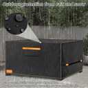 Fire Pit Cover,Outdoor Heavy Duty 600D 100% Waterproof Fire Pit Cover Rectangular,Weatherproof Firepit Covers Rectangle 52" L x 34" W x 24" H,Black