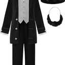 ReliBeauty Abraham Lincoln Costume Kids Douglass Costume for Boys 160