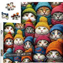 Cat Puzzles for Adults 1000 Pieces and Up, Vintage Cats Animal Puzzle Collects 40 Coffee Book Cats Collage Jigsaw Puzzle, Retro Funny Kitten Puzzle as Cat Wall Decor