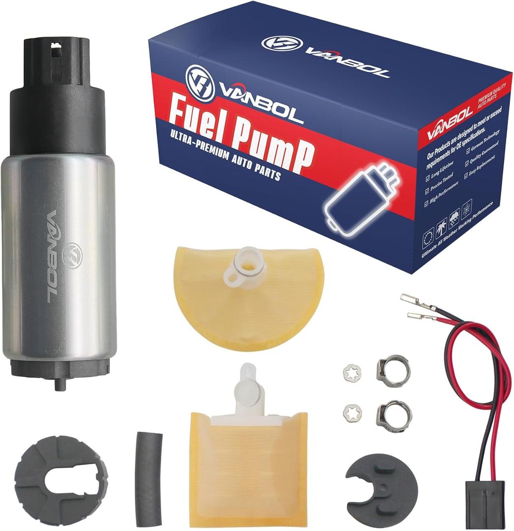 Electric Fuel Pump Install Kit Fit Toyota Pontiac Scion Nissan Lexus Honda Ford High Flow Universal Automotive 12v Gasoline Replaces Compatible E2068 GSS341 E8229 E8577M SP8022M E8213 EFP382A