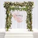 10 ft 10 ft White Backdrop Curtain for Wedding Decor Holiday Party - White Wedding Backdrop Polyester Photography Backdrop Drapes Baby Shower Birthday Privacy Sliding Curtains Home Decor, 2 Panels