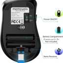 memzuoix 2.4G Portable Wireless Mouse, 1400 DPI Mobile Optical Cordless Mice with USB Receiver for Computer, Laptop, PC, Desktop, MacBook, 5 Buttons, Blue