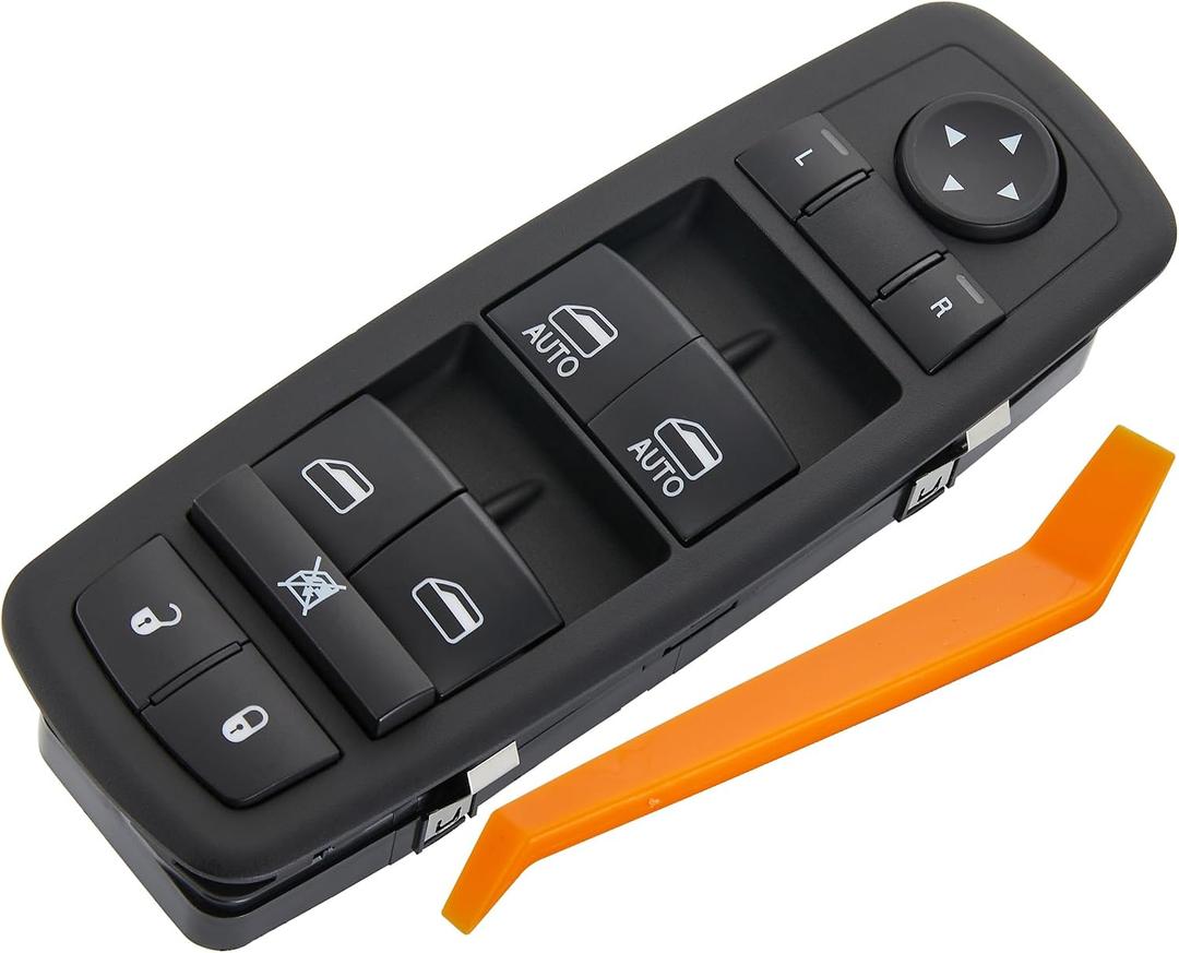 Master Power Window Switch.11 Metal Pins.fits for 2011-2014 Dodge Charger,11-12 Crysler 300,15-17 Crysler 200.16 Dodge Ram 1500,2500,3500,4500,5500.68139805AB Driver Side Control.(Blue LED)