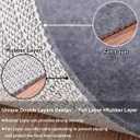 Non Slip Rug Pad Grippers - 9x12 Ft, 1/8" Thick, (Felt + Rubber) Double Layers Area Carpet Mat Tap, Provides Protection and Cushioning for Hardwood or Tile Floors