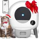 Self Cleaning Litter Box - Automatic Cat Litter Box with APP Control, Multi-Cat Compatible,1 Roll of Garbage Bags and Mat,105L white2.0