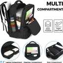 MATEIN Carry on Backpack, 40L Flight Approved Large Travel Laptop Backpack, 17 Inch Water Resistant Luggage Computer Daypack College Weekender Overnight Bag for Men & Women, Black