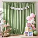 HAEFOO Sage Green Backdrop Curtain - 20x10FT Back Drop Curtains for Parties Wrinkle-Free Soft Polyester Backdrop Wedding Decorations Photoground Backdrop Stain-Resistant for Back Drop Stand, 4 Panels
