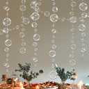 Cheerland White Bubble Garland Under The Sea Party Decorations Bubble Streamers Mermaid Birthday Backdrop Spongebob Decor Nautical Banner Hanging Underwater Ocean Beach Party Supplies - Pack of 10 (Clear)