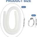 Pool Filter Pump Hose for Intex Pool Accessories - 1.25"Diameter Replacement Pool Hoses for Above Ground Pools Parts Compatible with Coleman ＆ Bestway,59"Long With 8 Clamps (2, White)