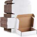 Qilery 400 Pcs 5.9 x 3.9 x 1.2 Inches Mailing Boxes White Mailer Boxes