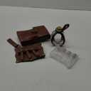 Skicuff 4 Pcs Renaissance Accessories Belt Pouch Waist Bag Alchemy Potion Bottle Fantasy Wizard Potion Bottles Belt with 4 Cork Potion Vials for Halloween