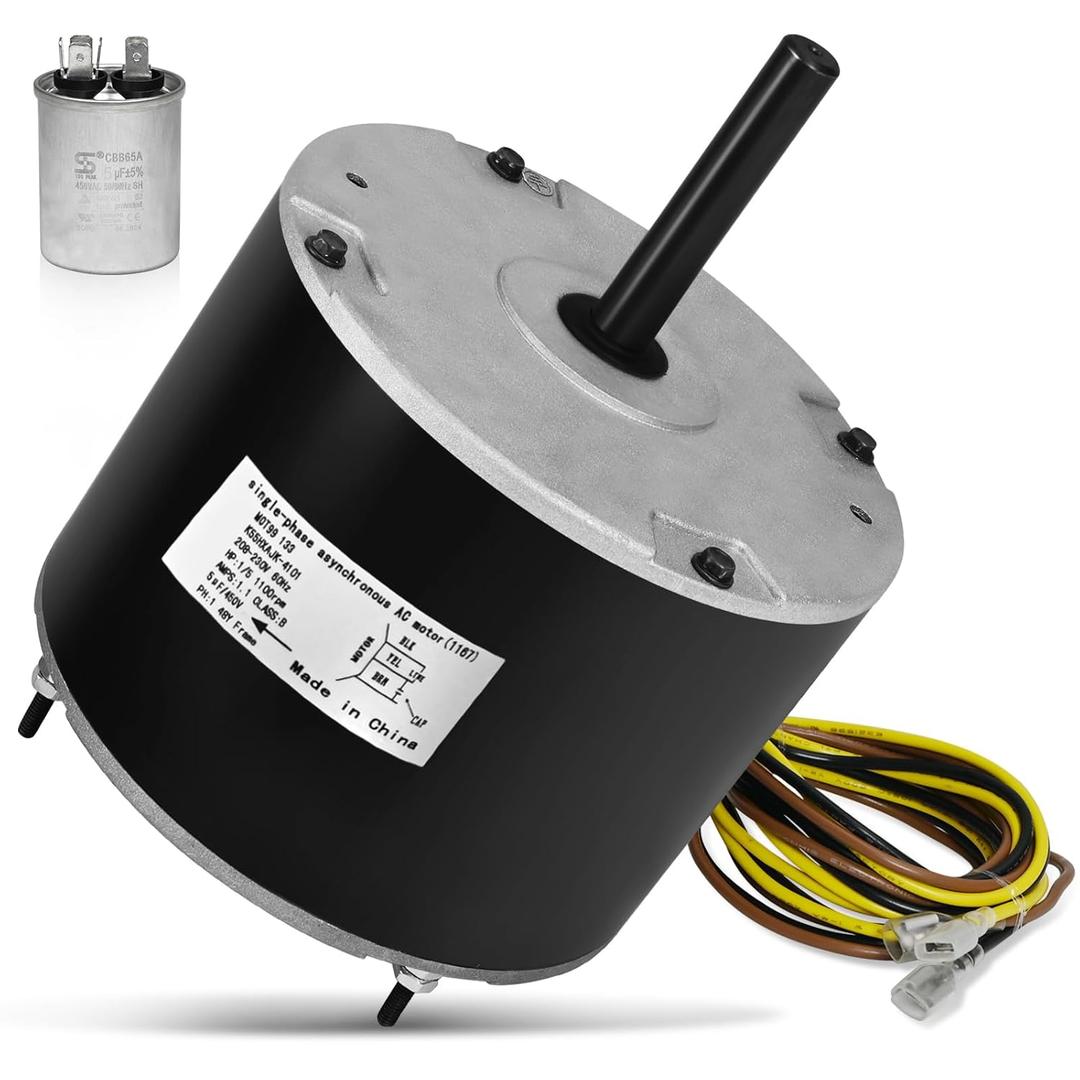 5KCP39DGY543S Condenser Fan Motor Replacement, 1/5HP, 1100RPM, 208-230V, Compatible with HC37GE219, HC37GE219A, 1191329, 1186447, 5KCP39EGUA11BS, Y7S623C269L, HB38GQ230, Y7S623C269L