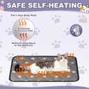 Riakrum 4 Pack 23 x 35 Inches Self Heating Cat Pad Mat Warming Pet Dog Bed Non Slip Washable Cat Kennel Crate Pad with Storage Bag for Indoor Outdoor Small Medium Dog Kitten