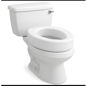 Carex Toilet Seat Riser, Elongated Raised Toilet Seat Adds 3.5 inches to Toilet Height, for Assistance Bending or Sitting, 300 Pound Weight Capacity Toilet Riser