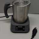 KIDISLE 5-in-1 Milk Frother and Steamer, 17oz Detachable Frother with Adjustable Temperature, Stainless Steel Milk Steamer, Hot & Cold Foam Maker for Coffee, Latte, Hot Chocolate, Dishwasher Safe