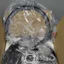 Black Flush Mount Ceiling Light Fixture, Farmhouse Light Fixture with Seeded Glass Lampshade, 2-Light Industrial Close to Ceiling Lighting for Hallway, Kitchen, Entryway, Foyer(Bulb Not Included)