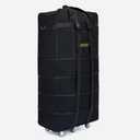 Expandable Extra Large Travel Canvas Duffel Bag with Wheels Lightweight Traveling Foldable Suitcase (Black Canvas, XL - 6 wheels)