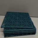 Pure Garden 6-Pack Polypropylene Interlocking Patio Deck Tiles - Weather-Resistant Outdoor Flooring for Balcony, Porch, and Garage (Green)