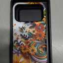 for iPhone 17 Pro Case - Wireless Charging Compatible - Dual-Layer Hard Shell + Silicone Cover - Shockproof Protective Phone Case with Trendy Designs for Women - Flower and Bee