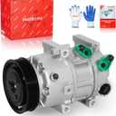 PHOBOOS A/C Compressor with Clutch Compatible with Hyundai Sonata 2012-2014 & Kia Optima 2012-2018, L4 2.0L/2.4L. Fast Cooling, Low Noise, Easy Installation, Ref. CO29159C, 178328