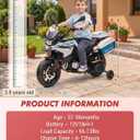 GARVEE Licensed BMW Police Motorcycle for Kids, 12V Electric Ride On Toy for Boys Girls Age 3-8, Battery Powered Motorbike w/LED Siren Lights, Music, 3 Speeds, Safety Training Wheels
