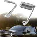 Tow Mirror Caps fit for Chevy Chevrolet Silverado GMC Sierra 2500HD 3500HD 2020 2021 2022 2023, 84468904 84468910,Top & Side Clip-On Front Door Mirror Housing Covers Caps,Chrome