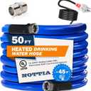 50FT Heated Water Hose -45  Antifreeze Drinking Garden Hose, RV Accessory