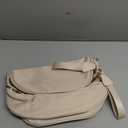 FEIBOON Spacious Nylon Crossbody Bag Bum Bag Handbags Wallets Purses Trendy Shoulder Bag for Women (Beige)