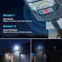 Solar Lights Outdoor, LED Solar Security Lights with Motion Sensor, 6500K Daylight Wide-Angle Floodlight, IP65 Waterproof Dusk to Dawn Auto On/Off for Yards, Streets, Parking Lots, 1 Pack