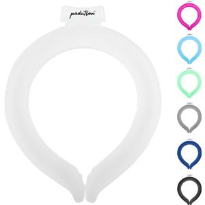 Neck CoolingTube, Reusable Ice Coolers Wearable Body CoolingProducts, Neck Coolers for HotWeather (White)