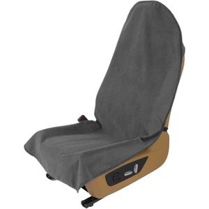 Waterproof Towel Car Seat Cover, Sweatproof Non-Slip Seat Protector, Universal Fit for Front Bucket or Rear Bench Seat of Cars, SUVs, Vans, Trucks, Compatible with Airbags and Armrests (Gray)