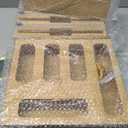 Calmbee 9 IN 1 Storage Bag Organizer for Kitchen Drawer, Bamboo Foil and Plastic Wrap with Cutter, Organizers Compatible Gallon, Quart, Sandwich Snack Size (Natural)