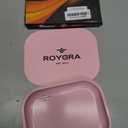 roygra Rolling Tray with Magnetic Lid, Matte Metal Rolling Tray Set, Smoking Accessories, 7 x 5.5 inch - Pink