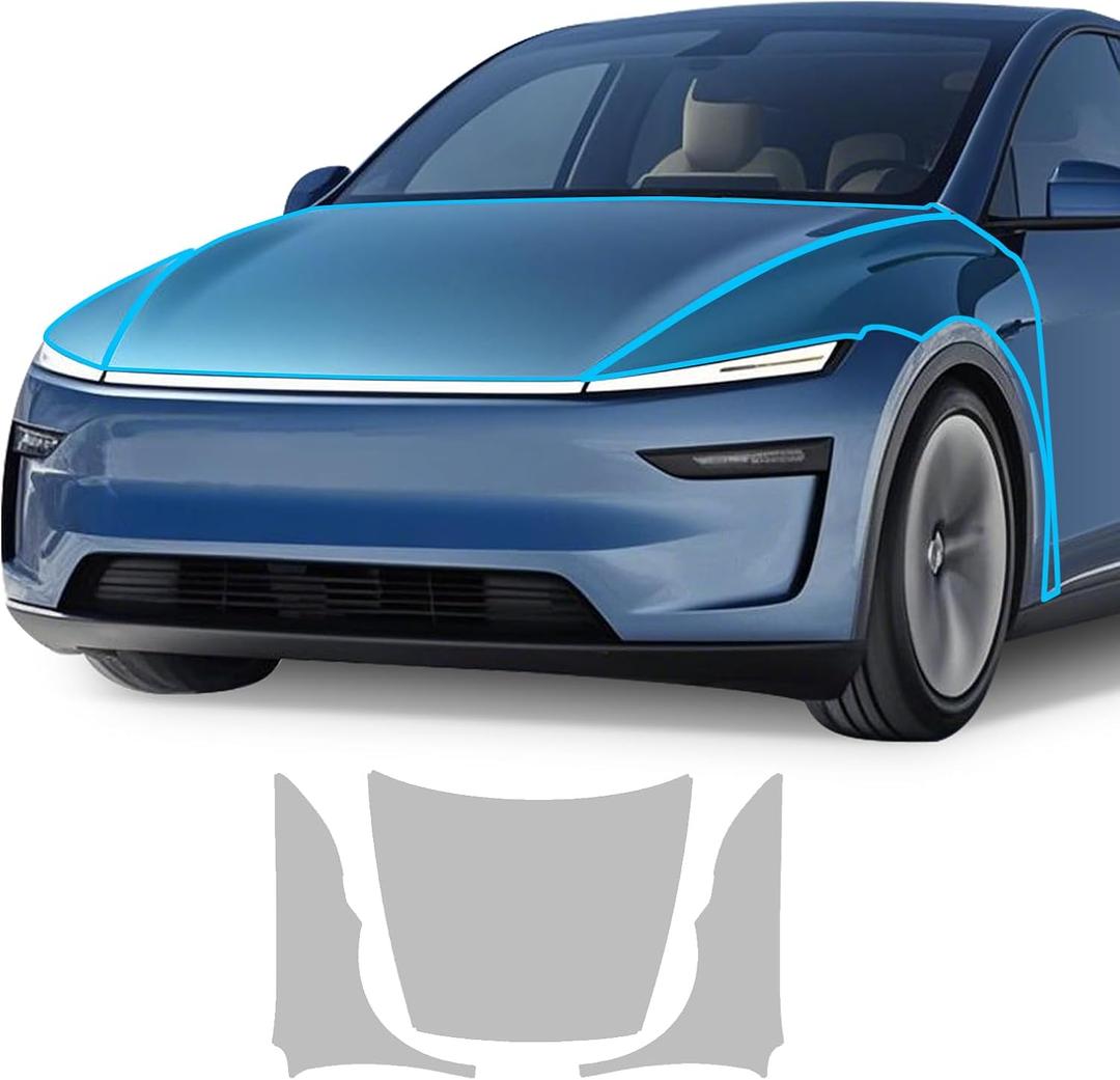 2025 2026 Tesla Model Y Juniper TPU PPF Paint Protective Film Custom Fit Anti Scratch Self Healing Shield Guard Tesla Finishing Accessories for Entire Hood and Full Fenders