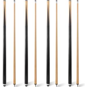 JEPNJPU Pool Cue Sticks 36inch 42inch 48inch 52inch 58inch Set of 2 or 4, Pool Cue with 13mm Leather Tip for Adults, Beginners, 2-Piece Design，(14oz to 20oz Weight Options) Size: 42inch-set of 4