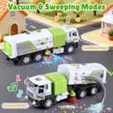 WeeHomm Garbage Truck Toy with Lights and Sounds, Play Vacuum Street Sweeper Trash Truck, Battery Powered Recycling Car Vehicle Toys for Boys Girls Kids Toddler Gift for Christmas Birthday
